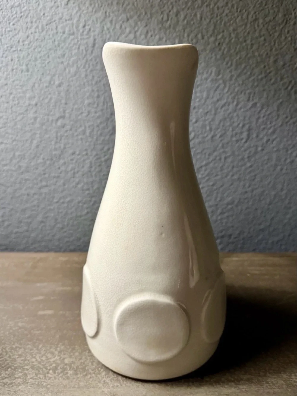 Vintage Jonathan Adler Couture Circles Bespoke Porcelain Pitcher Vase Signed MCM